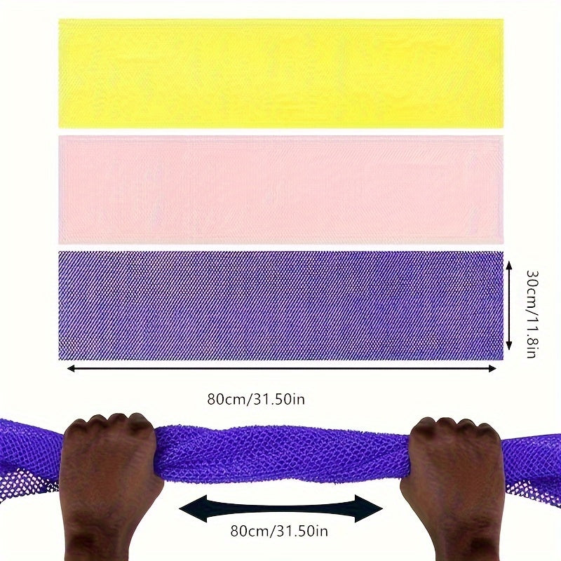1pc Nylon & Polyester Bath Scrubber, Deep Cleansing Exfoliating Towel for Sauna & Shower, Durable Personal Care Bath Tool